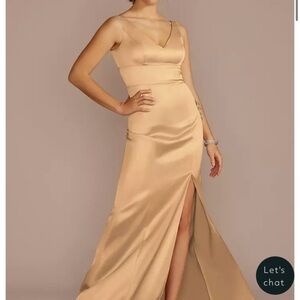 Elegant Gold Evening Gown